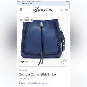 Blue leather bag
